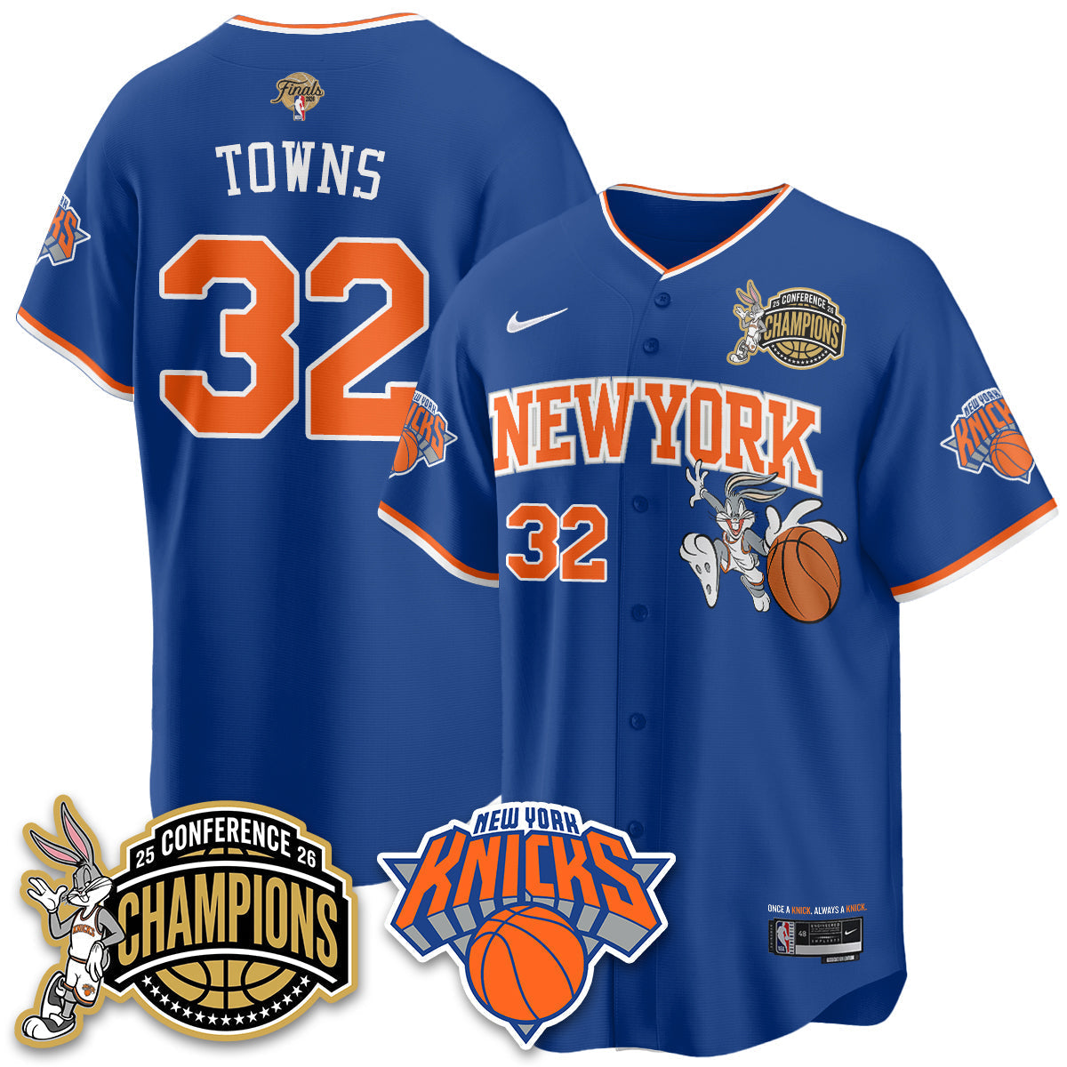 NYK 2026 NBA Finals x Bunny Vapor Jersey V2- Stitched