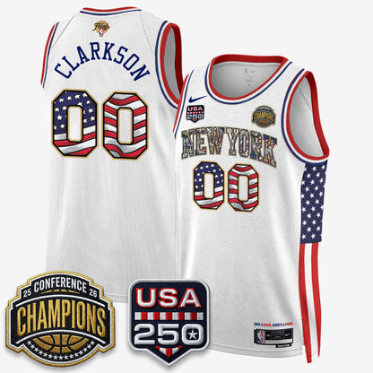 NYK 2026 NBA Eastern Conference Champions x Fourth of July Vapor Jersey - Stitched