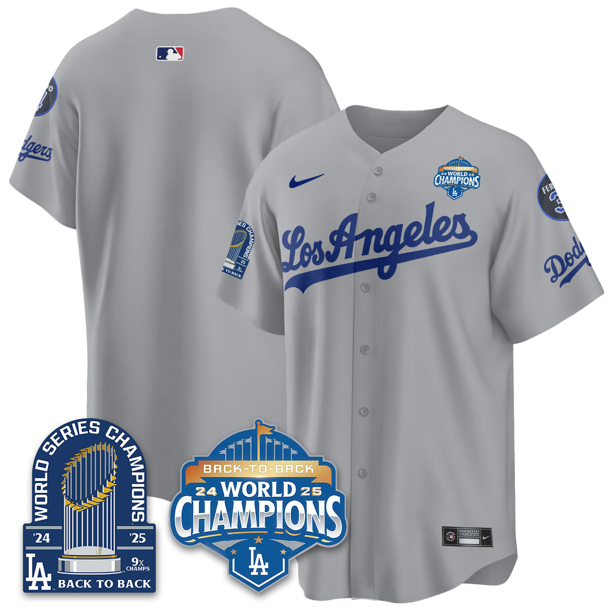 LAD Alternate Vapor Limited Jersey - 9x Champs - Stitched