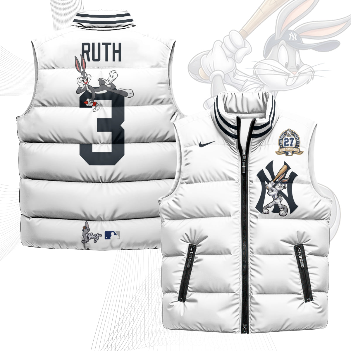 NYY Edition Unisex Puffer Vest - Printed