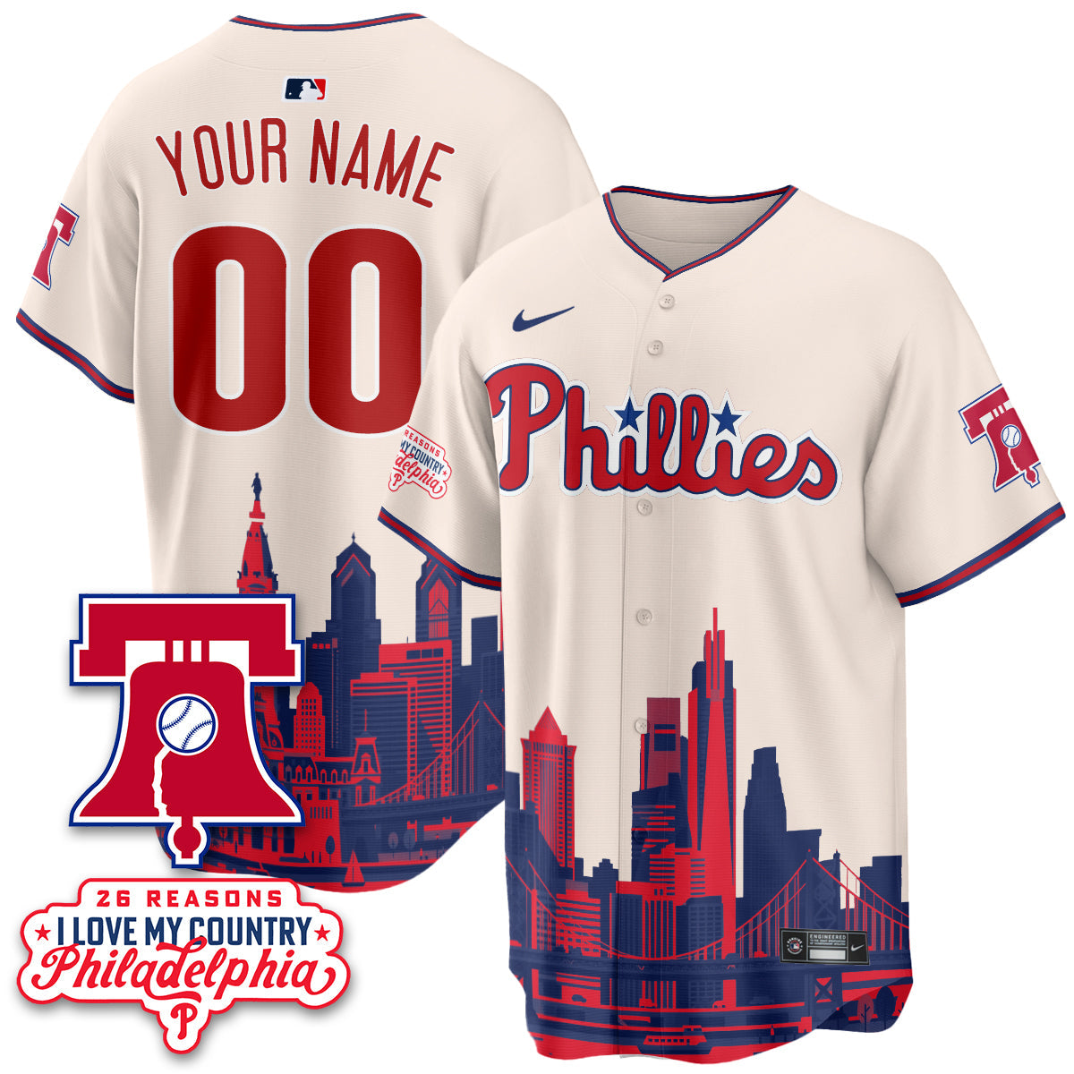 PHI "26 Reasons I Love My Country" Edition Vapor Custom Jersey - Stitched