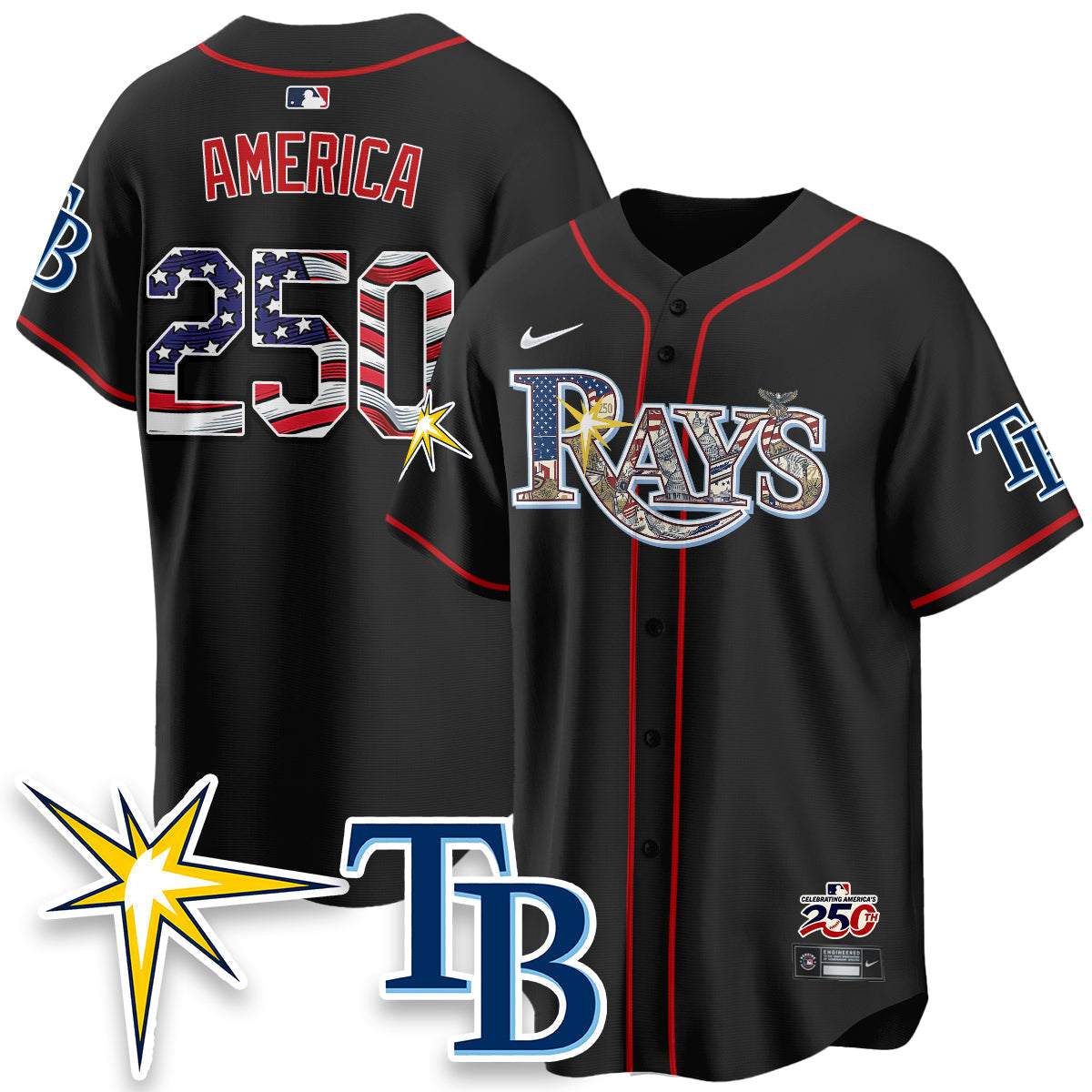 TB Independence Day USA 2026 Vapor Limited Jersey - Stitched