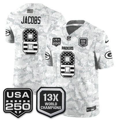 GB 2026 Salute To Service Edition Vapor Jersey - Stitched