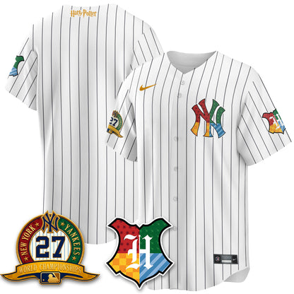 NYY x "The Lightning Bolt Wizard" Edition Vapor Jersey- Stitched