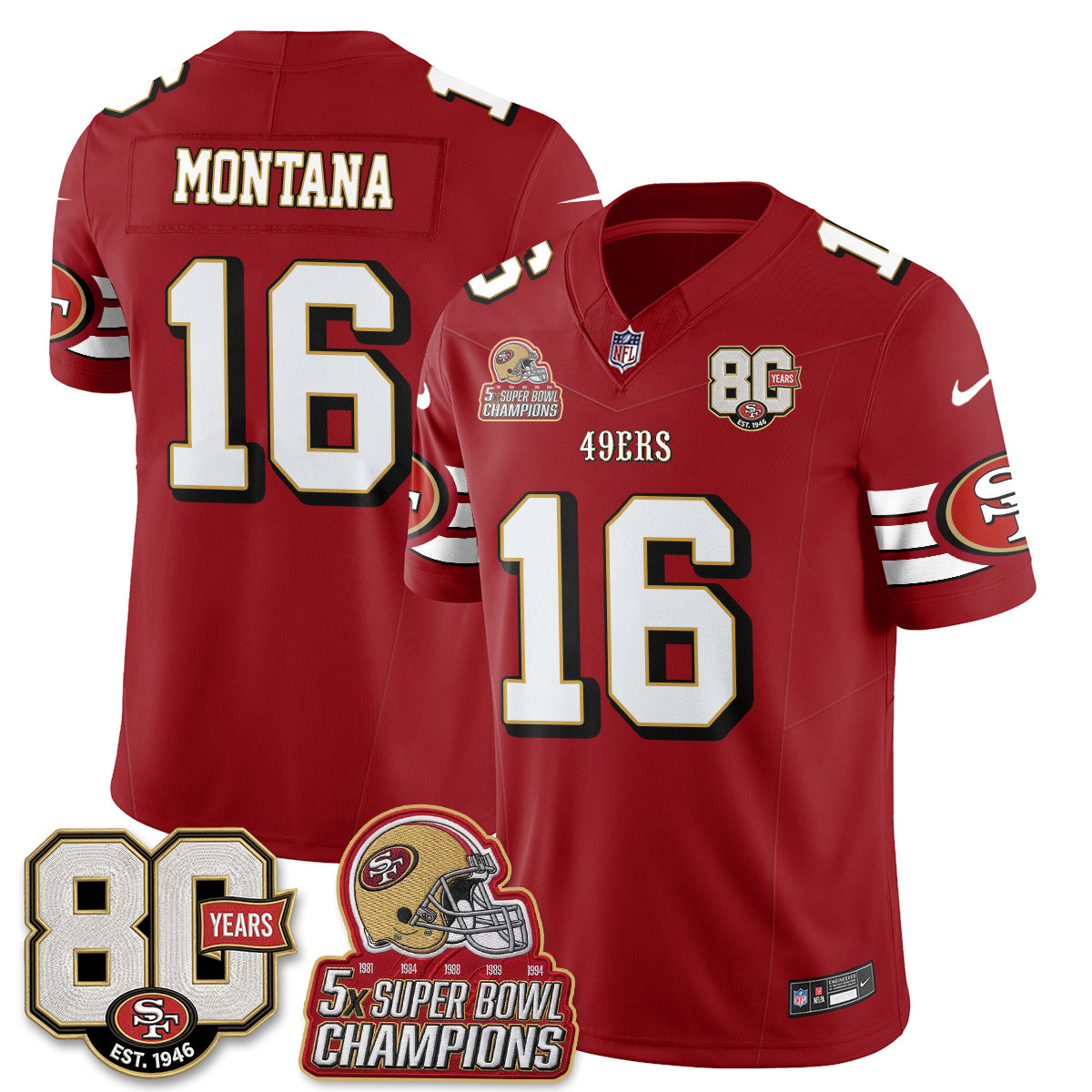 SF Throwback Vapor Jersey - Stitched