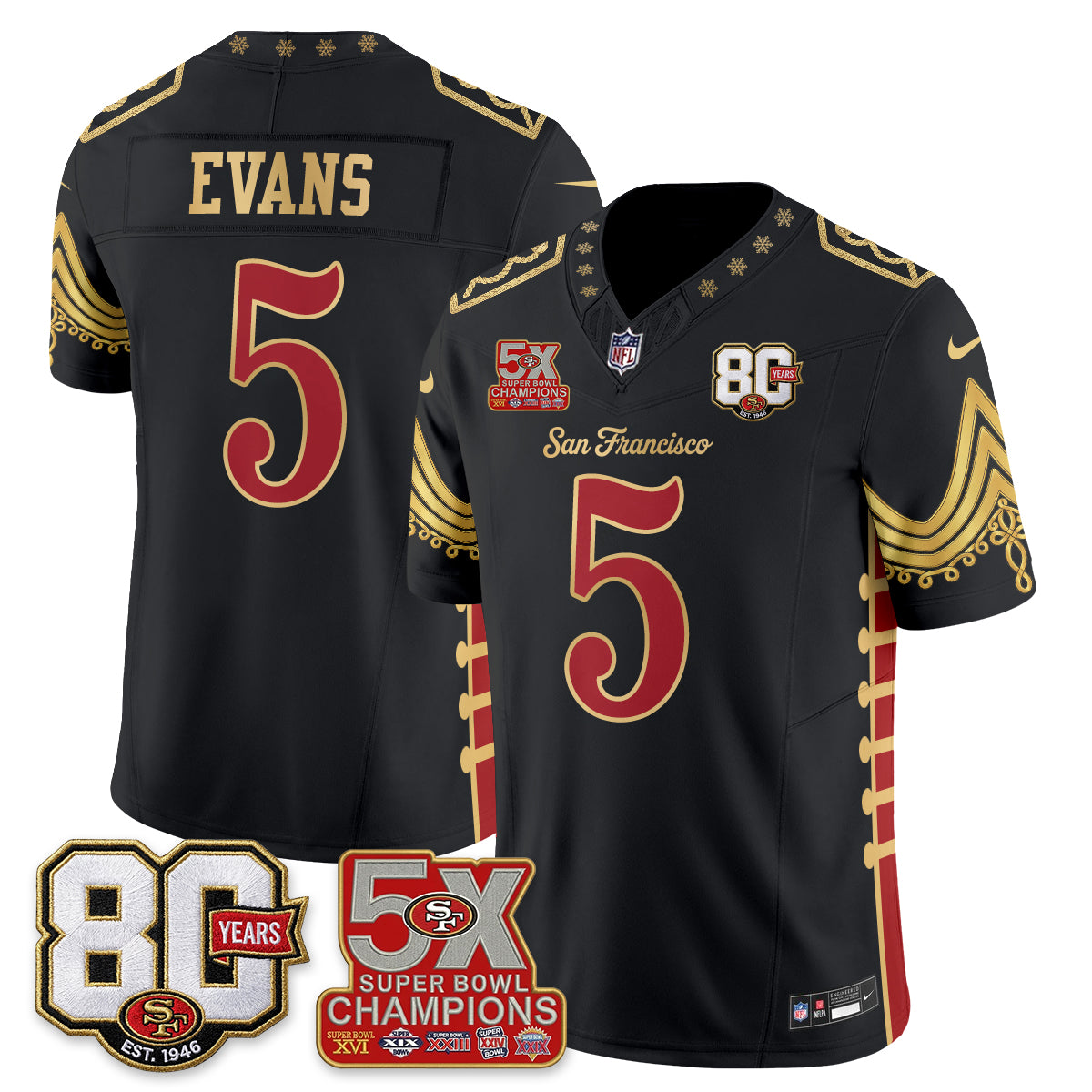 SF Xmas Nutcracker Edition Vapor Jersey - Stitched