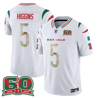 Cincinnati Bengals Mexico Edition Vapor Jersey - Stitched