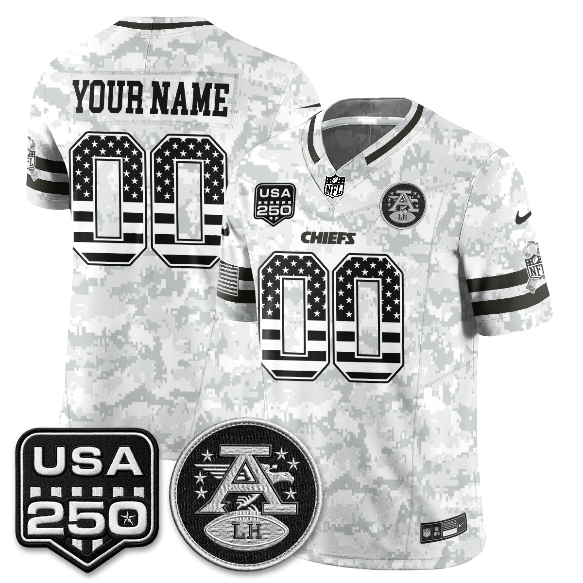 KC 2026 Salute to Service Vapor Custom Jersey - Stitched