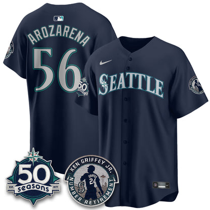 SEA Ken Griffey Jr. Patch Vapor Premier Limited Jersey - Stitched