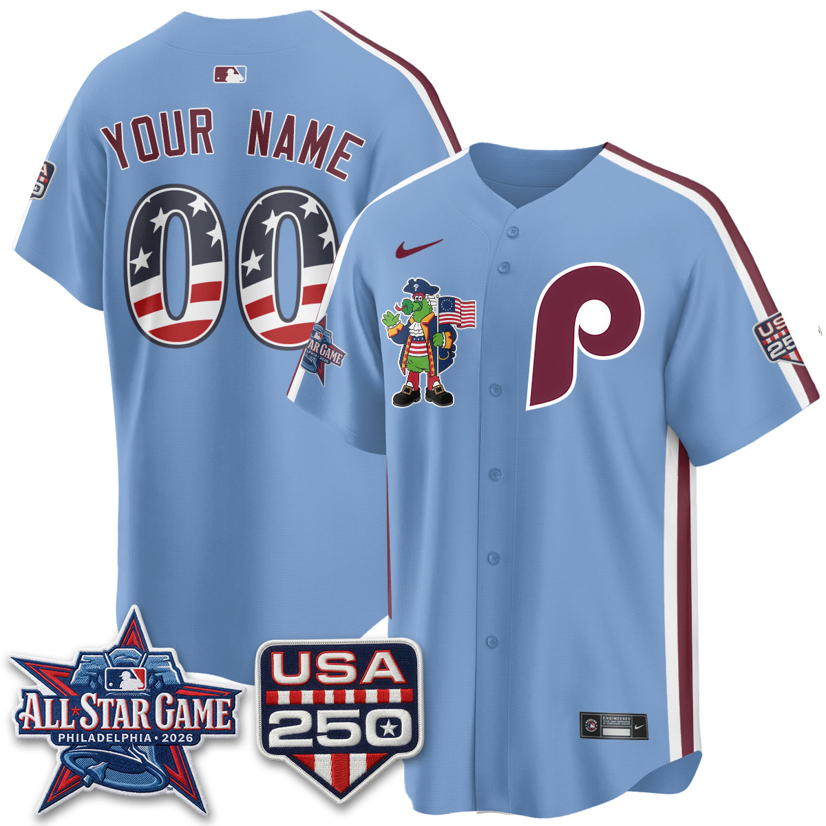 PHI 2026 All Star Phanatic Edition Vapor Custom Jersey - Stitched