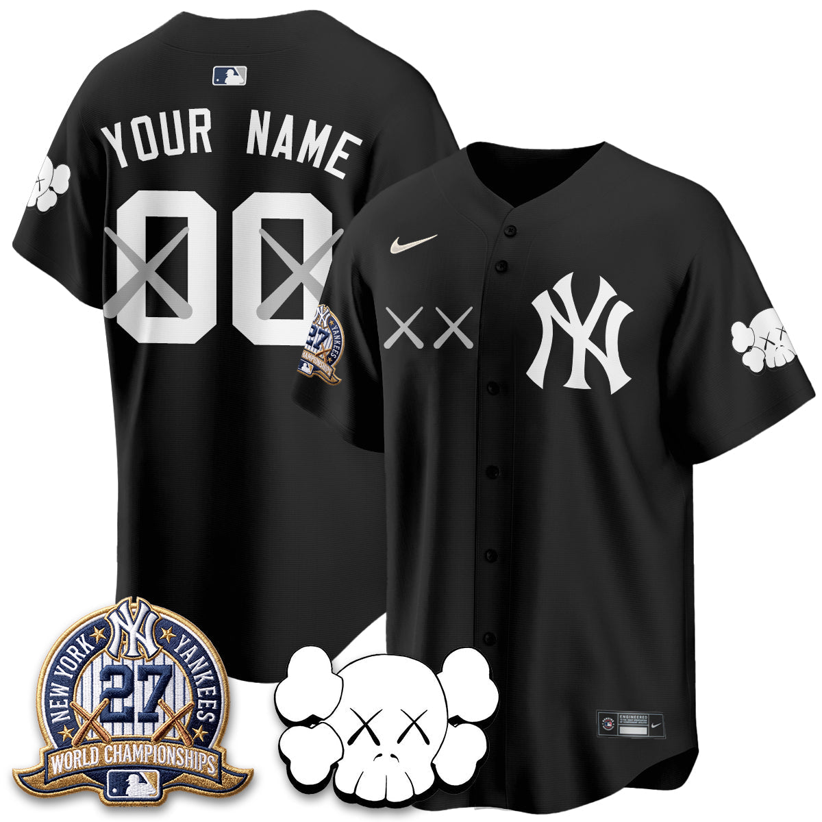 NYY x KAWS Edition Vapor Custom Jersey - Stitched