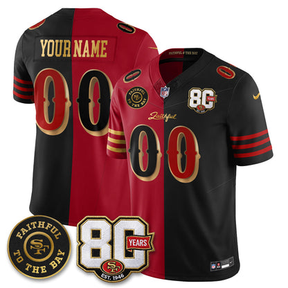 SF “Rivalries” Vapor Limited Custom Jersey - Faithful To The Bay Patch - Stitched