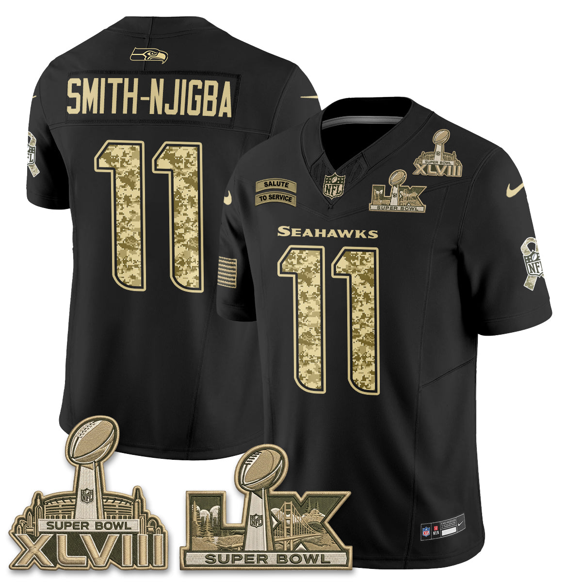 SEA 2026 Salute to Service V2 Vapor Jersey - Stitched