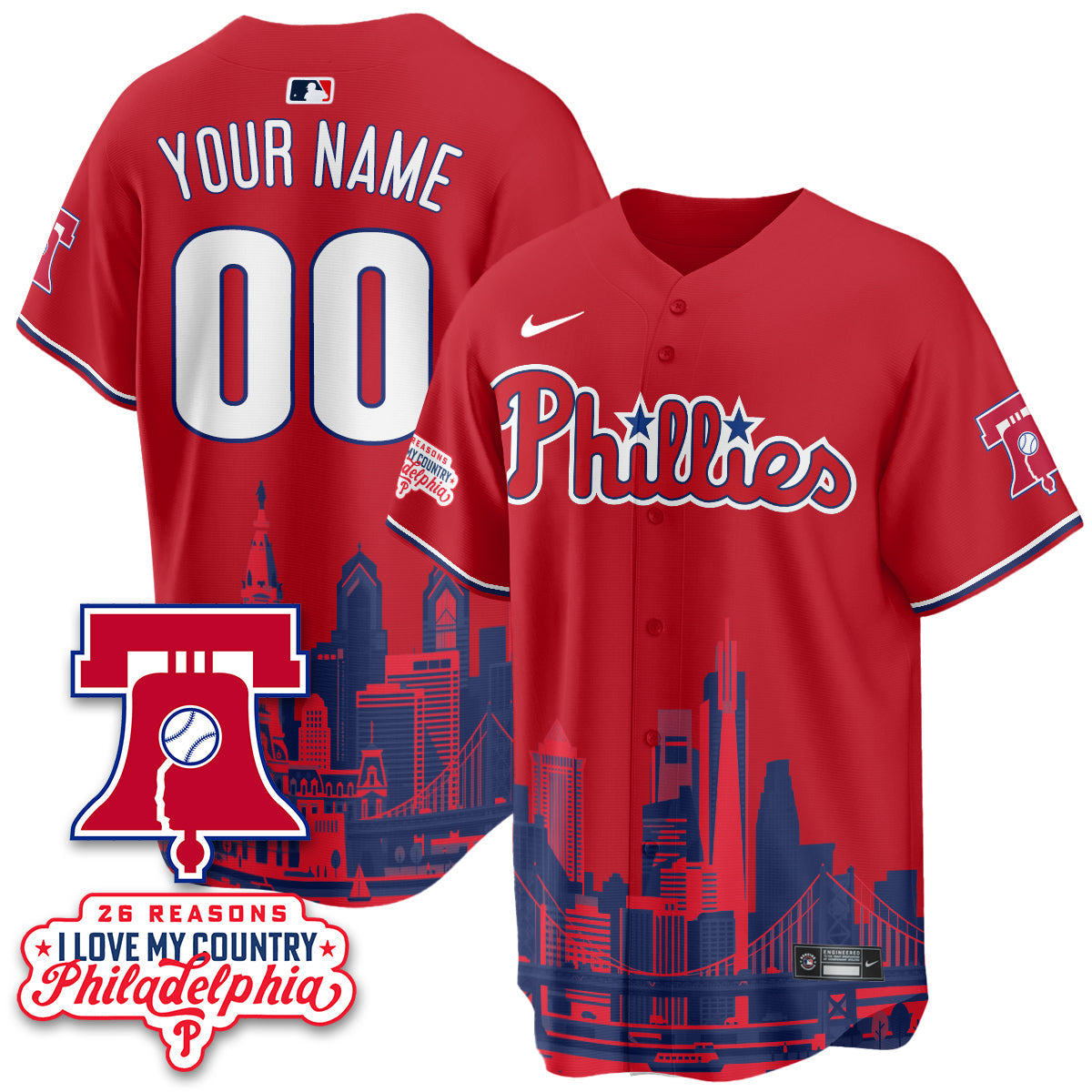 PHI "26 Reasons I Love My Country" Edition Vapor Custom Jersey - Stitched