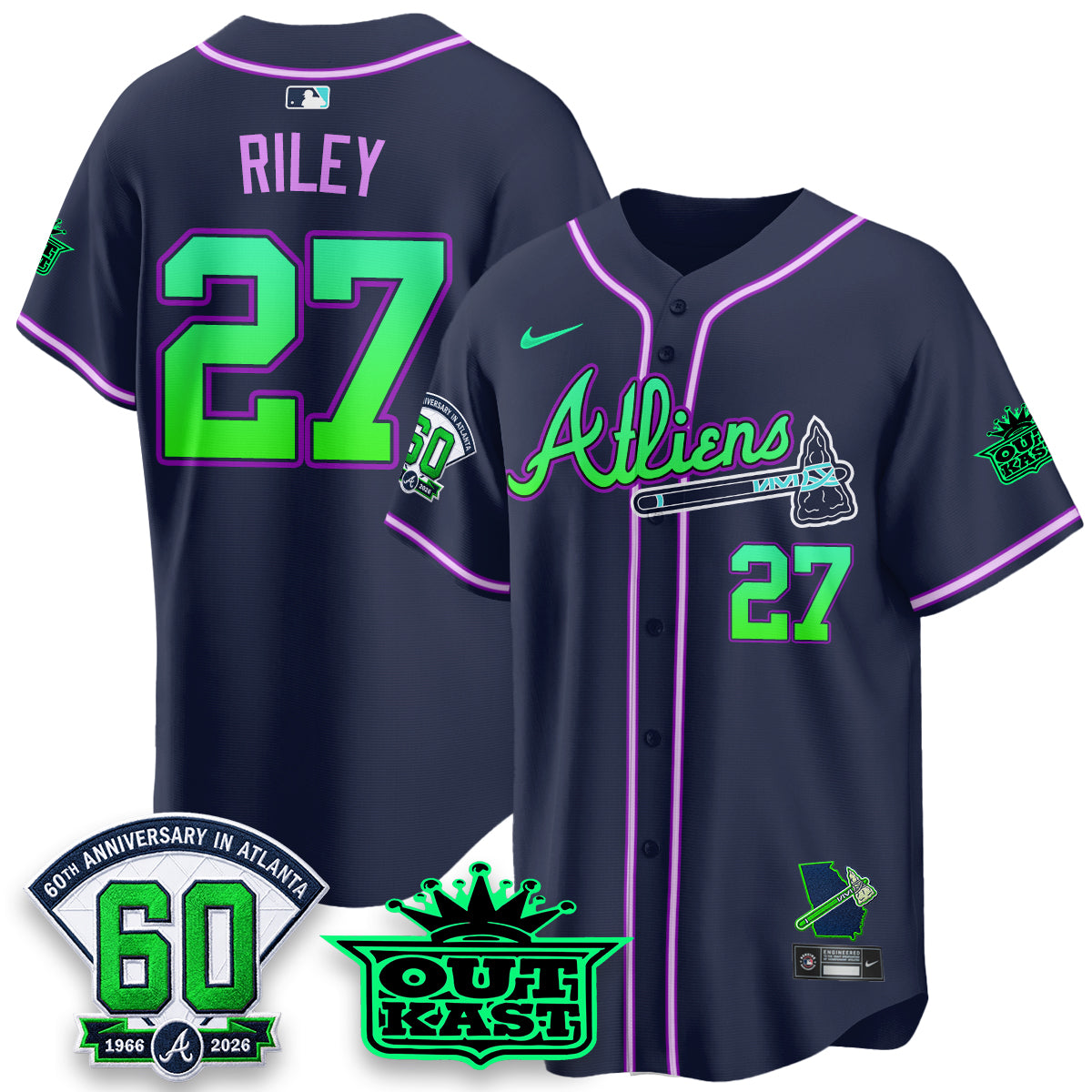 ATL x Atliens Cool Base Galaxy Version Jersey - Stitched-NQD