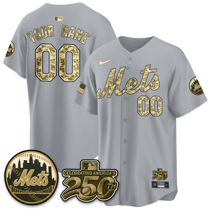 NYM Armed Forces Day Vapor Premier Limited Custom Jersey - Stitched V2