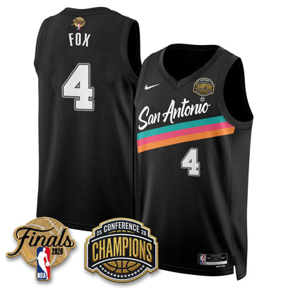 SAS 2026 NBA Western Conference Champions Vapor City Edition Jersey - Stitched