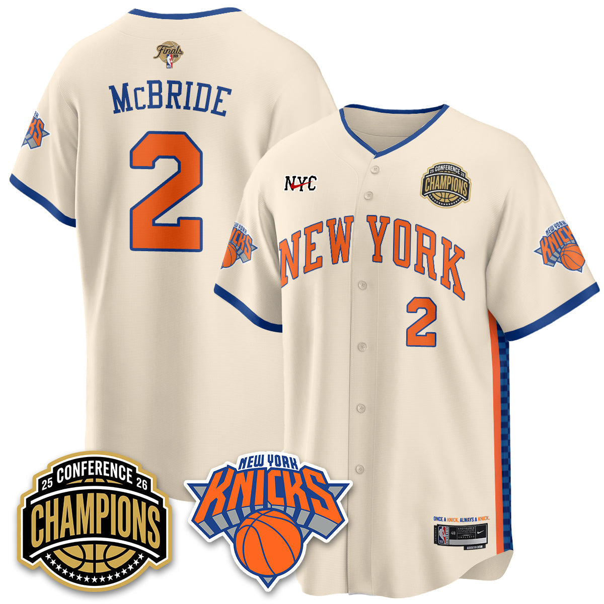 NYK 2026 NBA Finals Vapor City Edition Jersey V2- Stitched