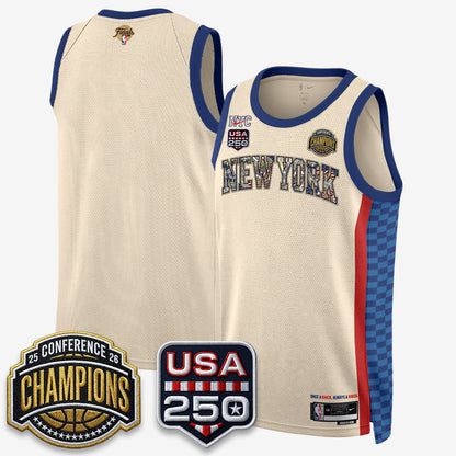 NYK 2026 NBA Eastern Conference Champions x Fourth of July Vapor Jersey - Stitched