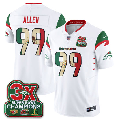 Denver Broncos Mexico Edition Vapor Jersey - Stitched