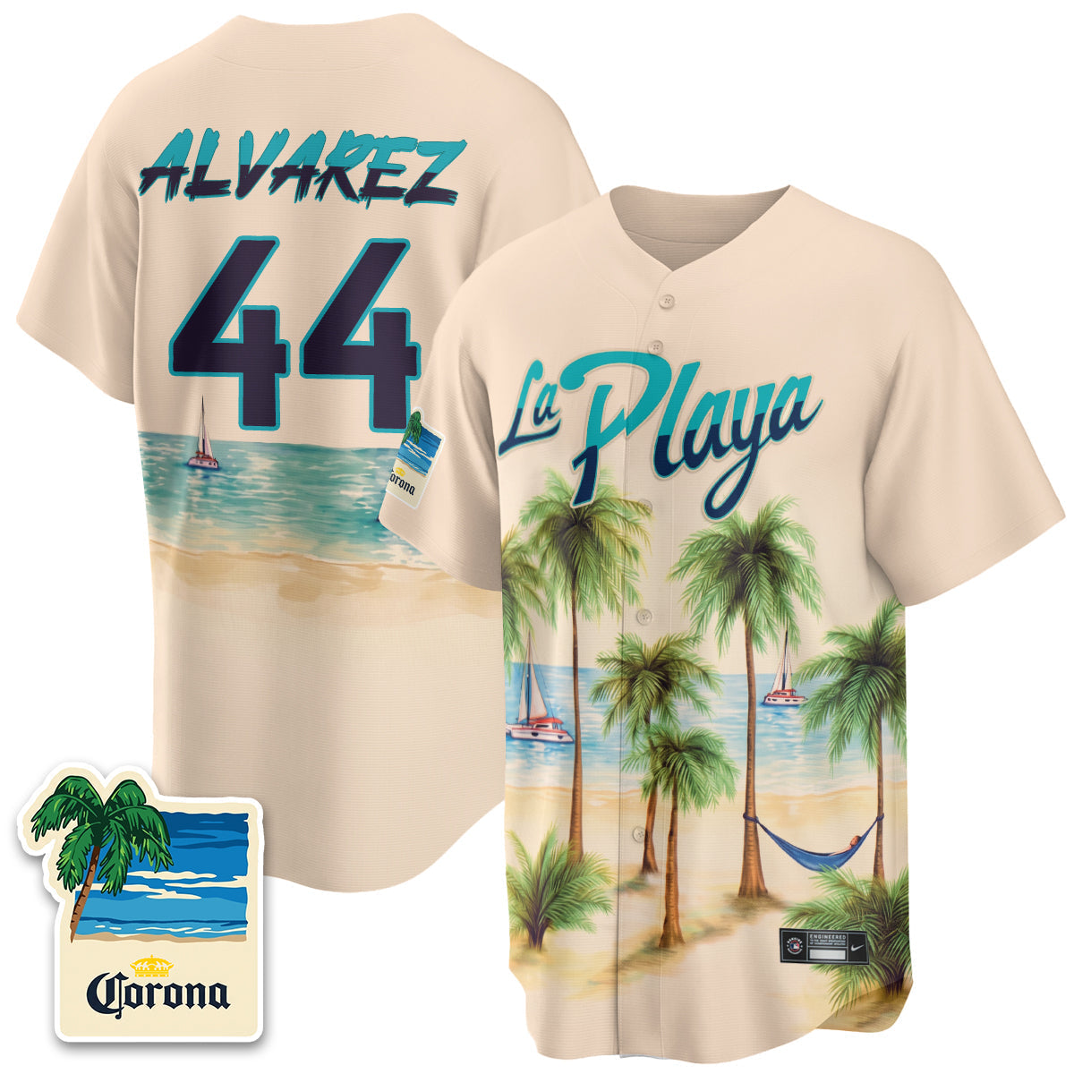 HOU Beach Connect "La Playa" Edition Vapor Jersey- Patch Stitched