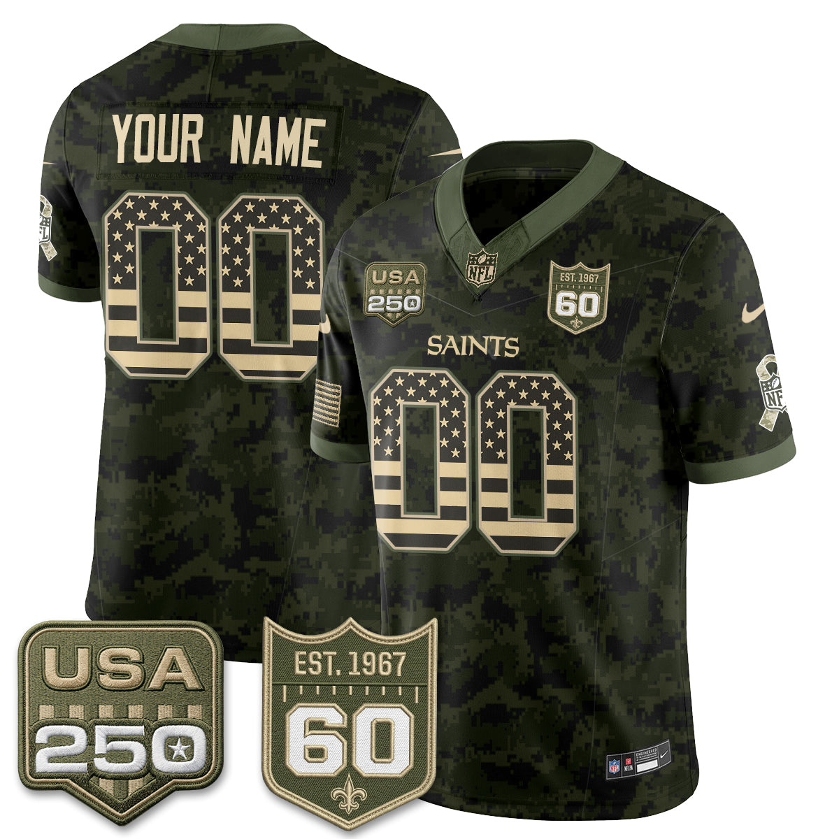 NO 2026 Salute to Service Vapor Custom Jersey - Stitched