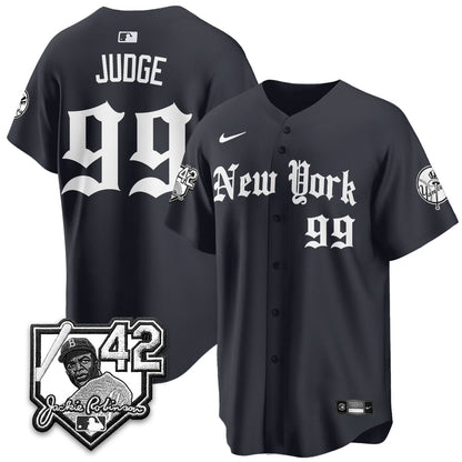 NYY 2026 Jackie Robinson Day Gothic Vapor Limited Jersey - Stitched