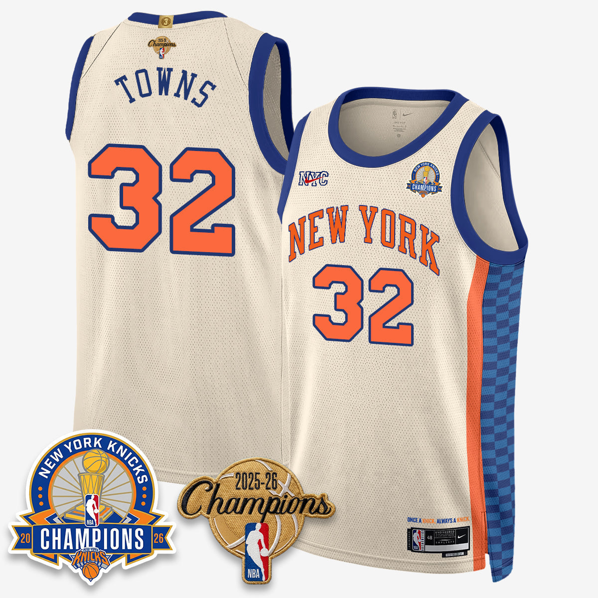 NYK 2026 Basketball Champions Special Edition Vapor Jersey V2- Stitched