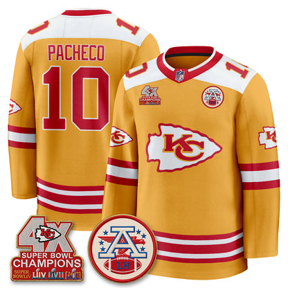 KC 4X Champs Edition Hockey Jersey - Stitched