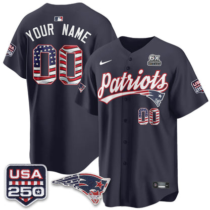 NE America Edition Vapor Custom Jersey - Stitched