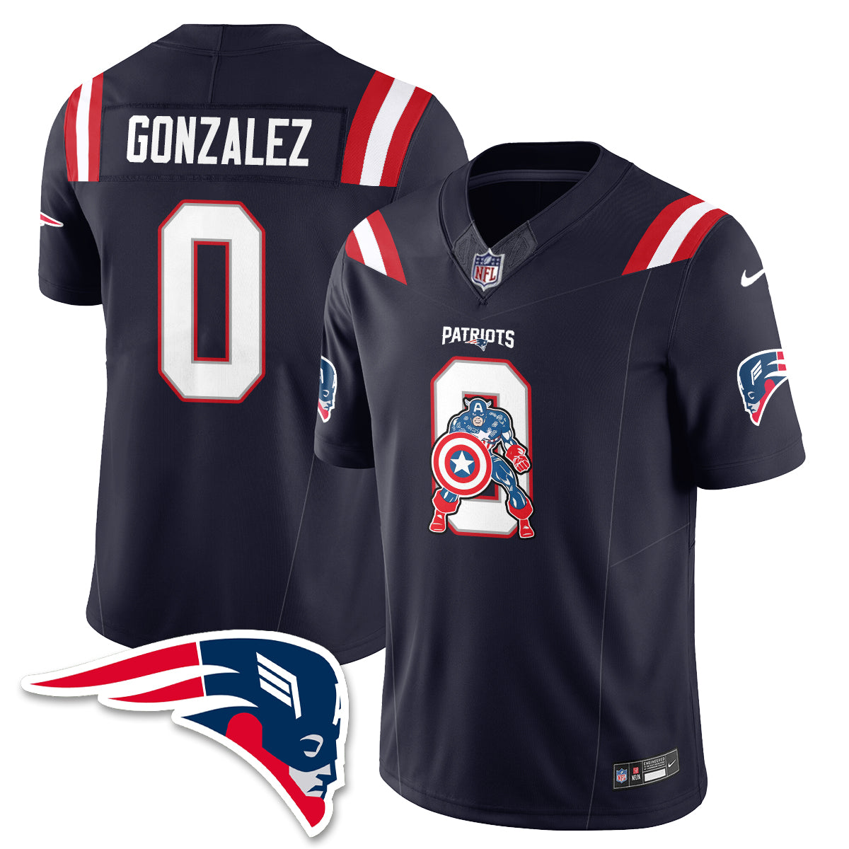 NE x Vibranium Shield Edition Vapor Jersey - Stitched