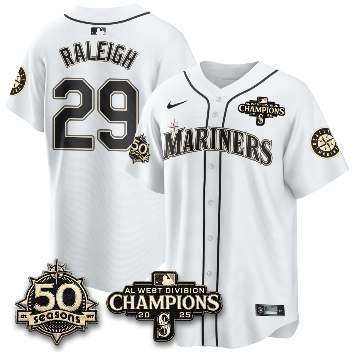 SEA Vapor Premier Limited Jersey - 50th Anniversary & AL West Division Champions - Steelheads Community Funds - Stitched