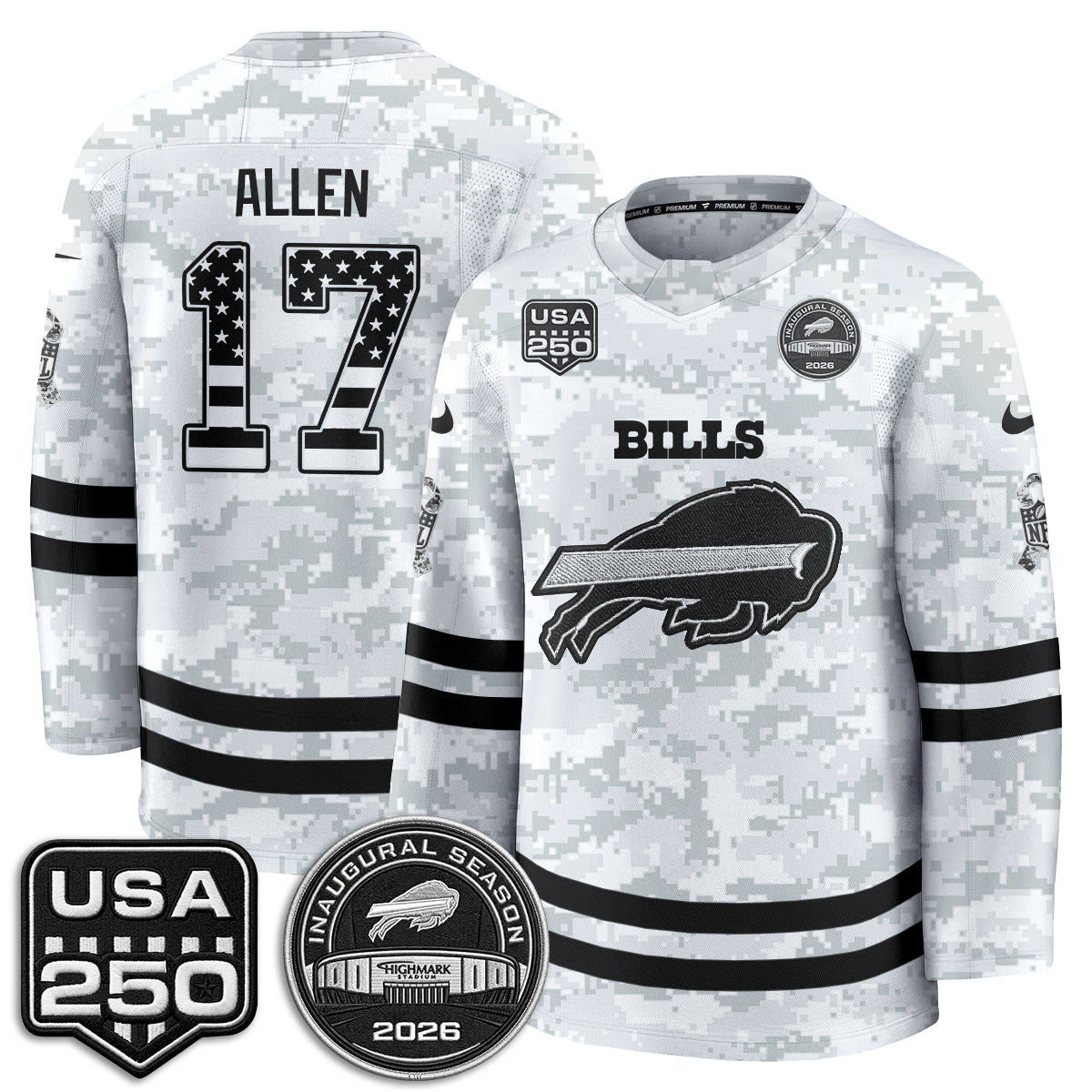 BUF 2026 Salute To Service Edition Hockey Jersey - Printed