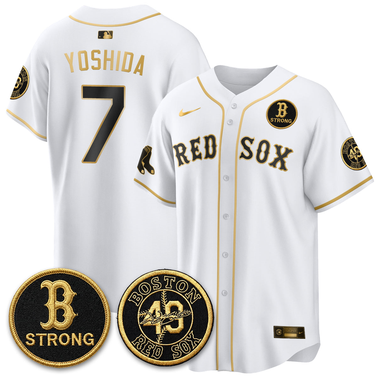 BOS Tim Wakefield Memorial Patch Vaper Premier Limited Jersey - Stitched V2