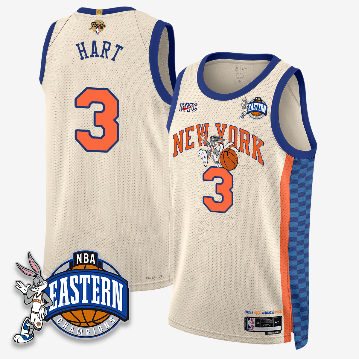NYK 2026 NBA Finals x Bunny Vapor Jersey - Stitched