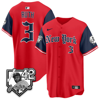 NYY 2026 Jackie Robinson Day Gothic Vapor Limited Jersey - Stitched
