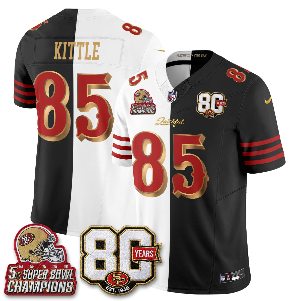 SF Rivalries Split Edition Vapor Jersey - Stitched