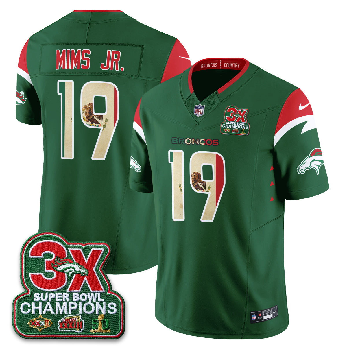 Denver Broncos Mexico Edition Vapor Jersey - Stitched