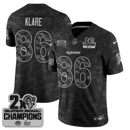 Los Angeles Rams 2026 Salute To Service Vapor Jersey V2- Stitched