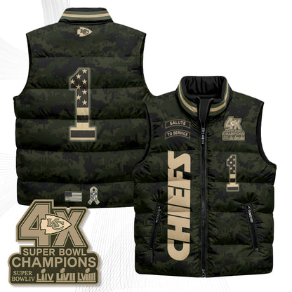 KC 2026 Salute to Service Puffer Vest - Printed