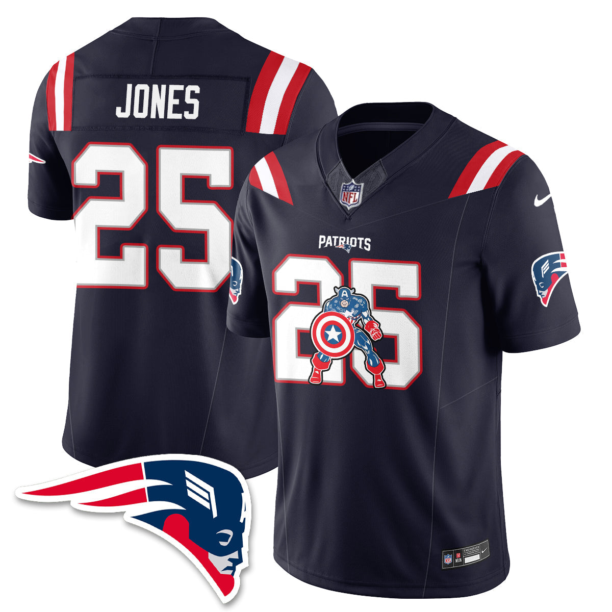NE x Vibranium Shield Edition Vapor Jersey - Stitched