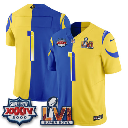Los Angeles Rams Rivalries Split Vapor Jersey - Stitched