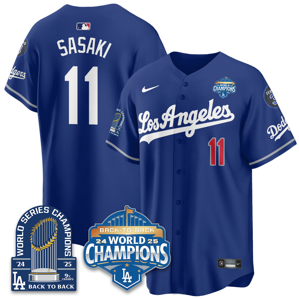 LAD Alternate Vapor Limited Jersey - 9x Champs - Stitched