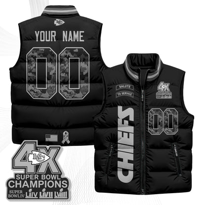 KC 2026 Salute to Service Custom Puffer Vest - Printed