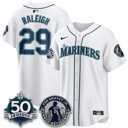 SEA Ken Griffey Jr. Patch Vapor Premier Limited Jersey - Stitched