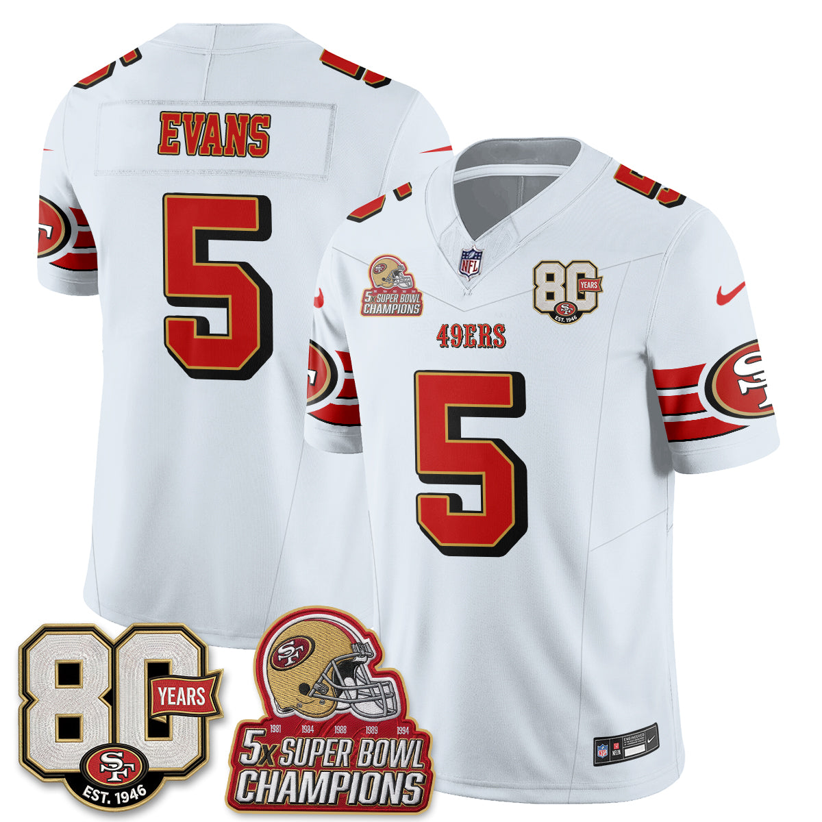 SF Throwback Vapor Jersey - Stitched