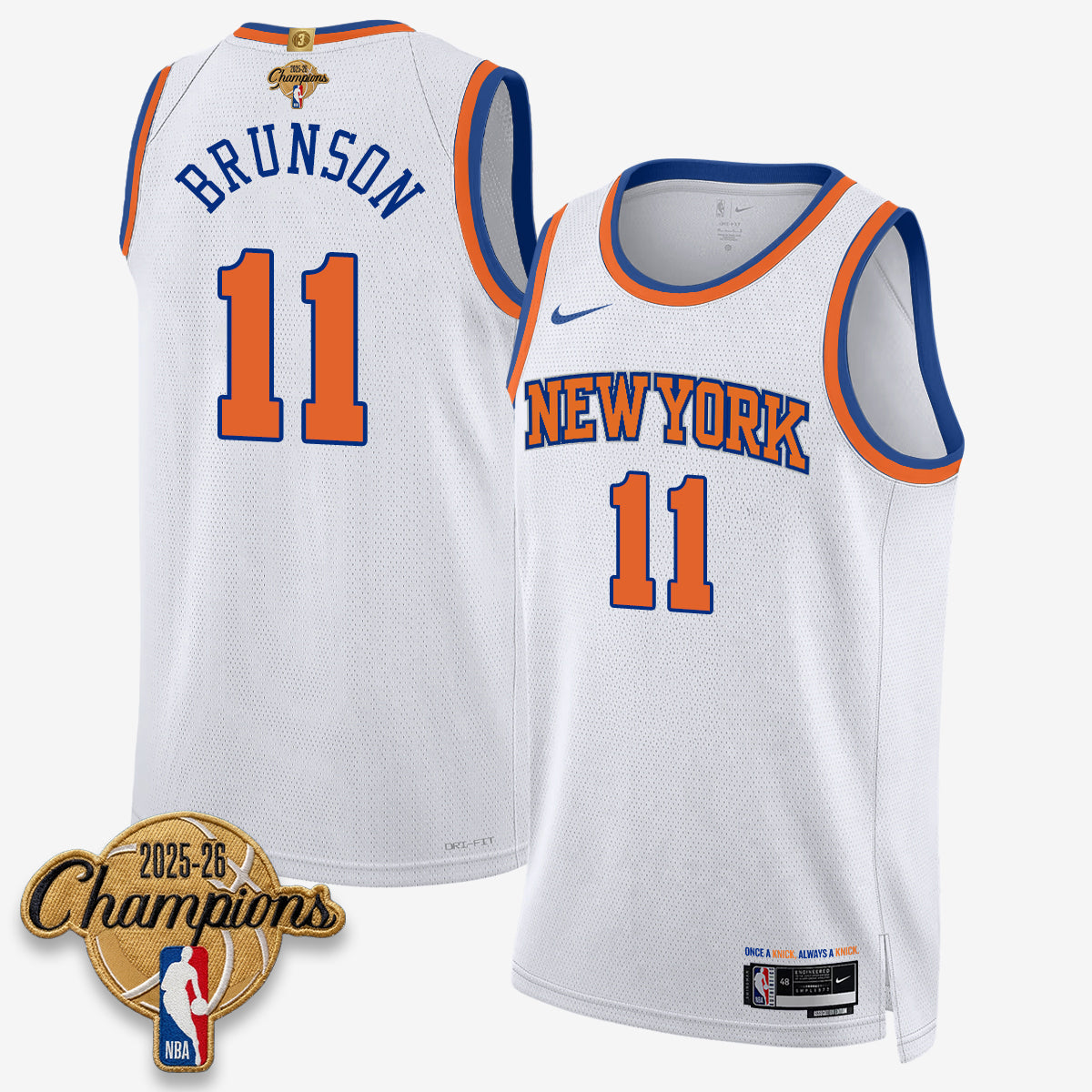 NYK 2026 Basketball Champions Vapor Jersey V2- Stitched