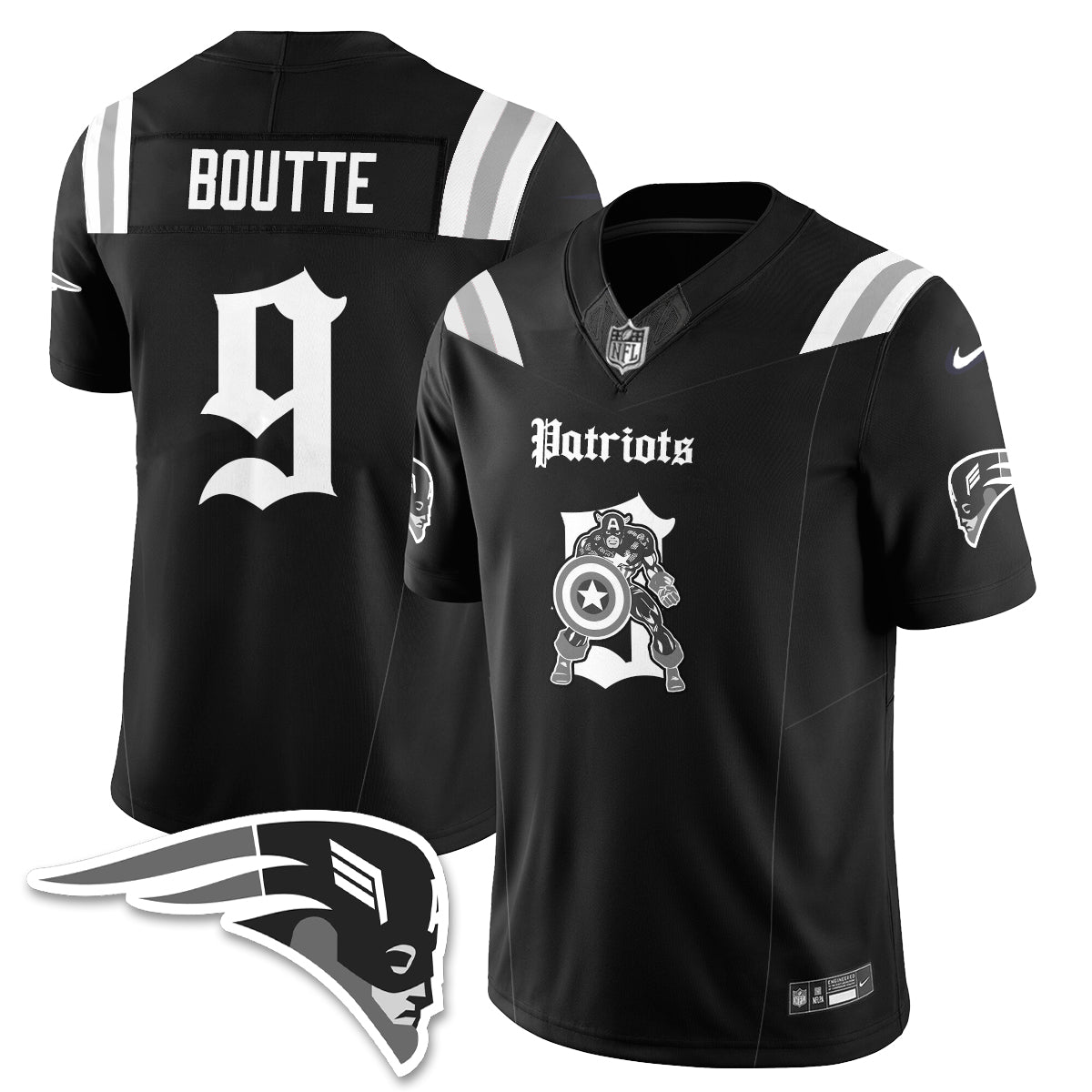 NE x Vibranium Shield Edition Vapor Jersey - Stitched