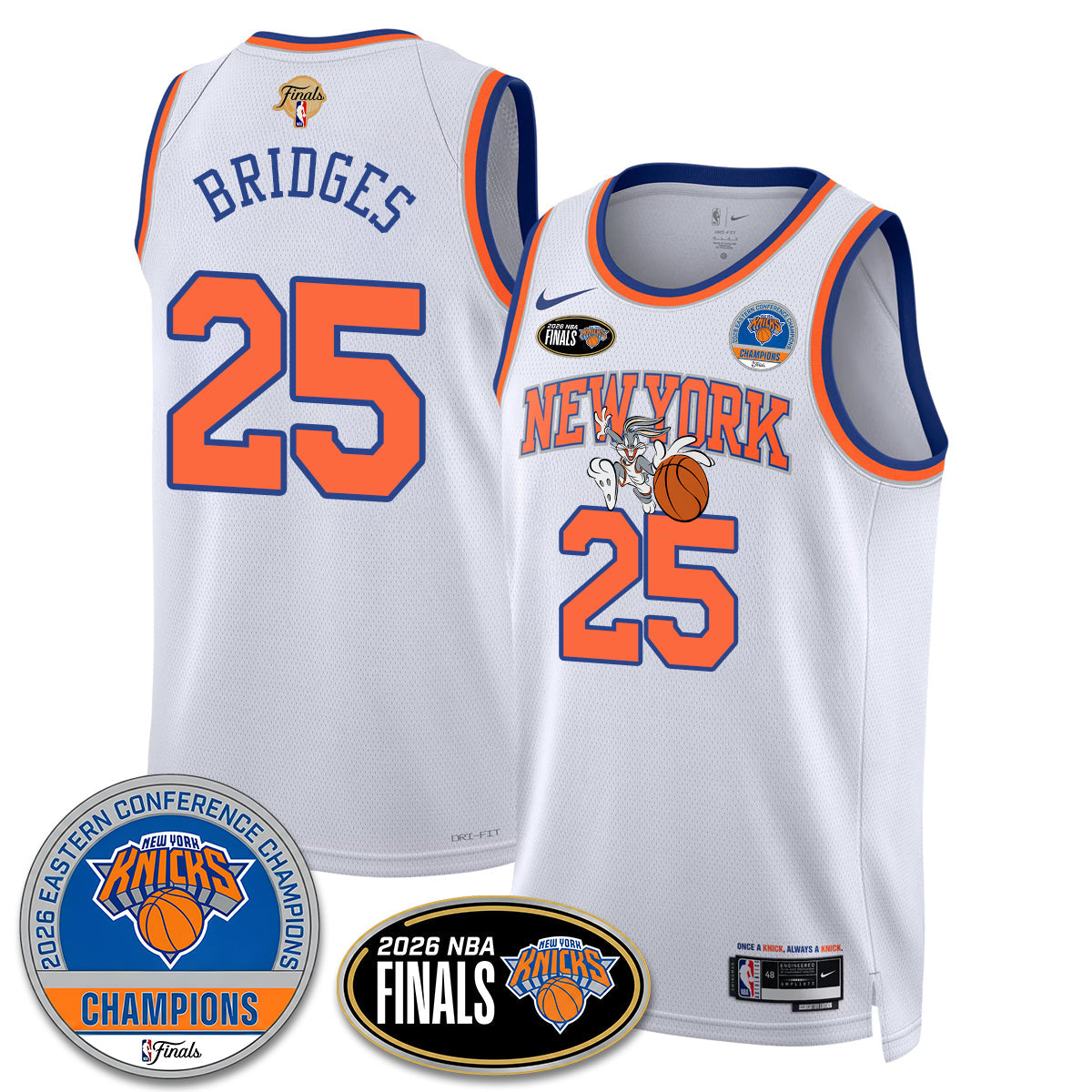 NYK 2026 NBA Eastern Conference Champions x Bunny Vapor Jersey - Stitched