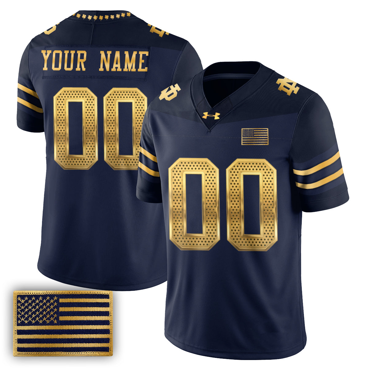 ND 2026 Shamrock Series Football Vapor Custom Jersey - Stitched